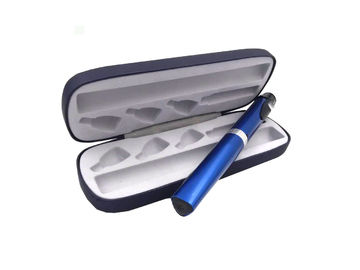 Estuche de viaje azul de la insulina de la caja de la pluma de la insulina del color para el material de cuero de la hojalata/PU de las plumas