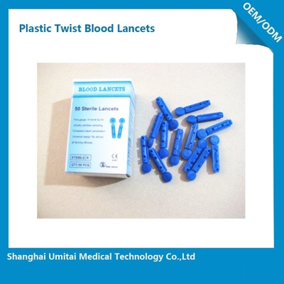 Lancetas de sangre disponibles quirúrgicas para la glucosa en sangre que prueba el material plástico